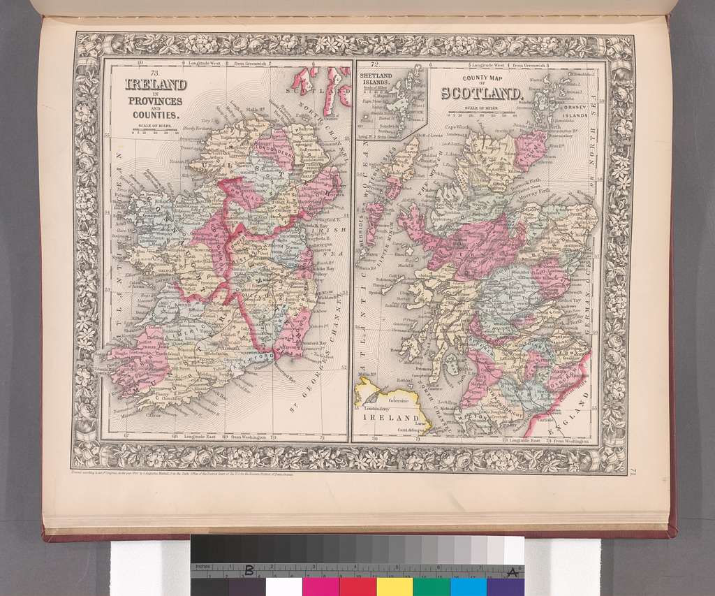 County Map Of Scotland Shetland Islands Inset Ireland In