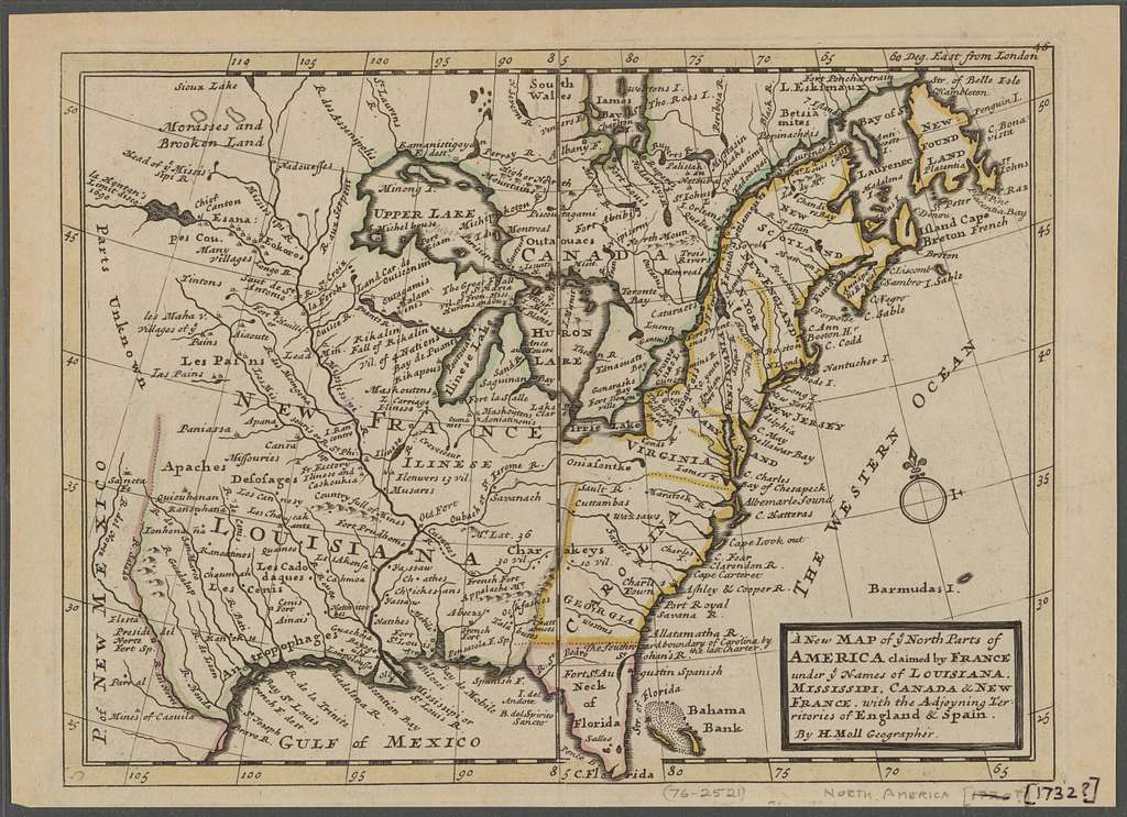 A new map of north parts of North America claimed by France under