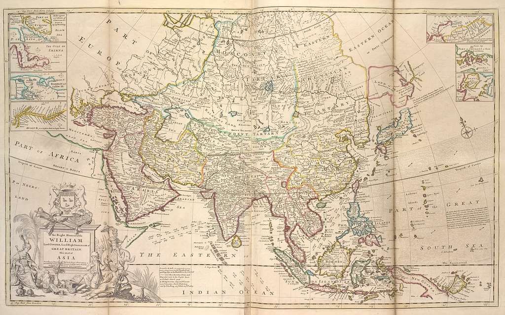 Herman Moll - Map of Asia ... - Public domain old map - PICRYL - Public ...