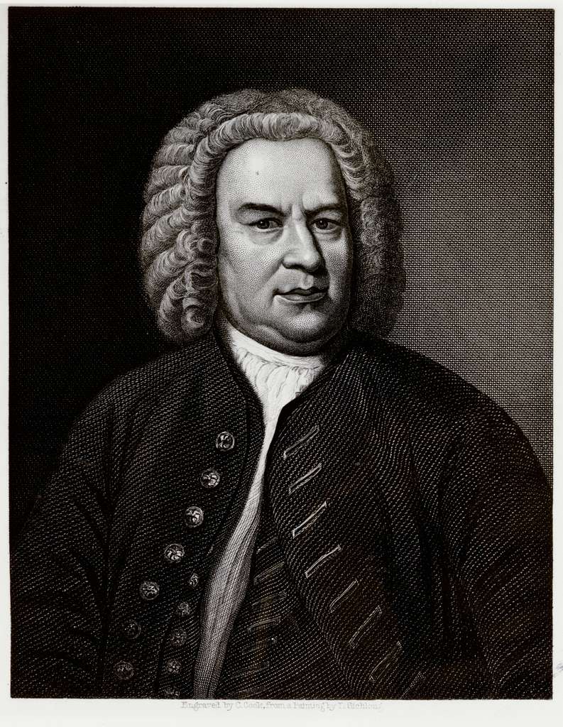 Js Bach Antique Engraved Portrait Stock Illustration - Download