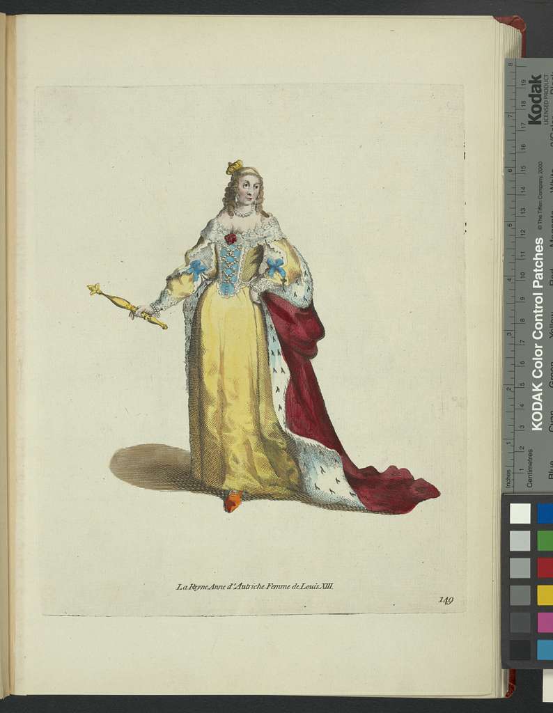 Queen Anne of Austria, wife of Louis XIII. La Reyne Anne d'Autriche Femme  de Louis XIII. - NYPL's Public Domain Archive Public Domain Search