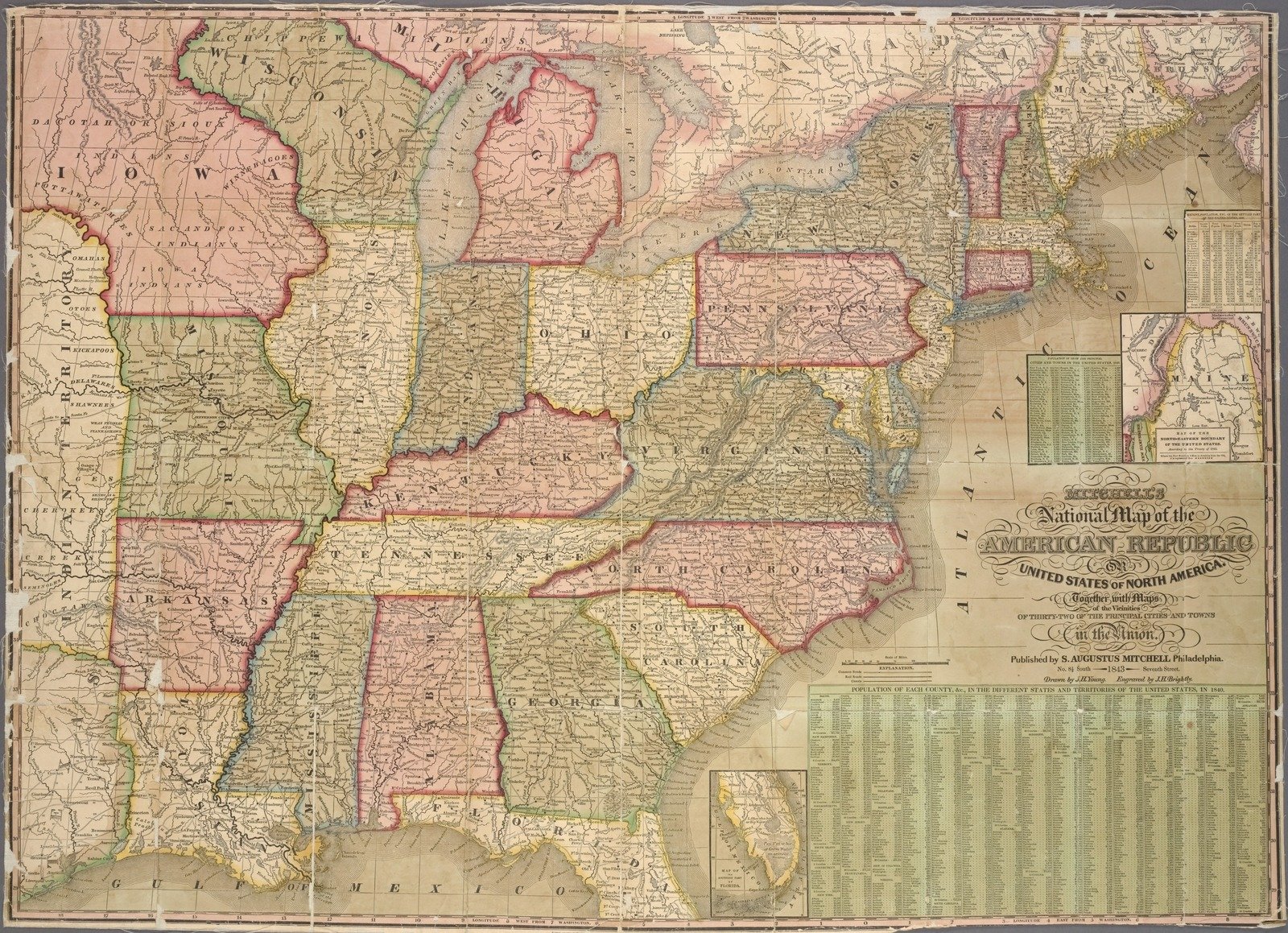 Mitchell's national map of the American Republic : or United States of ...