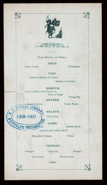 6 Porcellian, Menus Images: Picryl - Public Domain Media Search Engine 