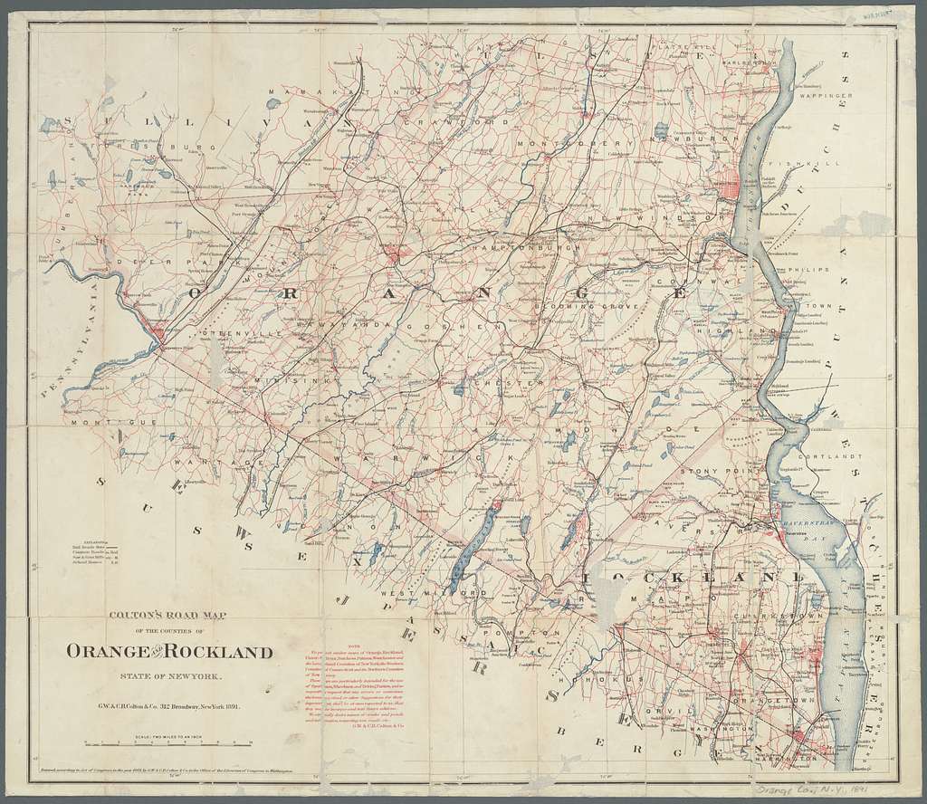 colton-s-road-map-of-the-counties-of-orange-and-rockland-state-of-new
