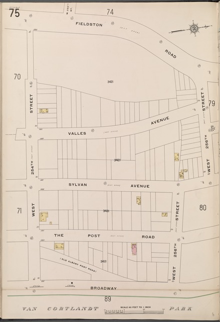 Map of Fieldston, Borough of the Bronx. Delafield Estate, Riverdale-on ...