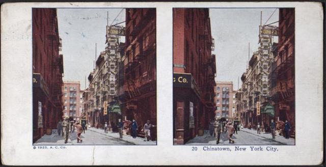 Doyers Street from Bowery, Chinatown - 1936