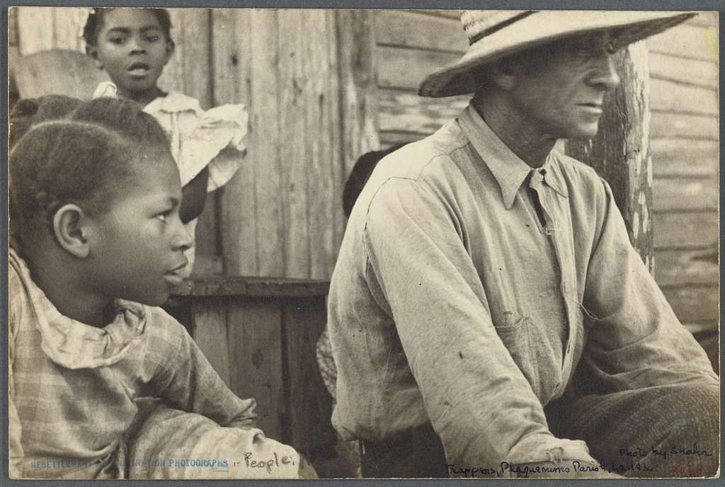 A black and white photo of a group of people, Louisiana. Farmers during  Great Depression - PICRYL - Public Domain Media Search Engine Public Domain  Image