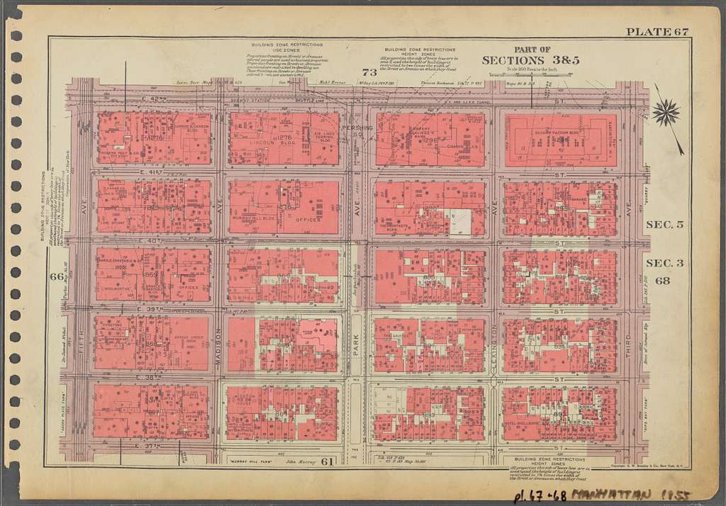 Plate 67 Part of Sections 3 5 Bounded by E. 42nd Street