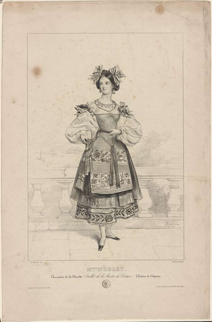 Melle. Noblet caract re de la muette ballet de La muette de