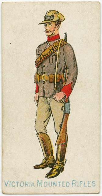 Victorian Mounted Rifles. Cigarette Card
